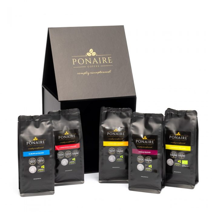 Luxury Gift Box 5 x 250g bags of Ponaire Award Winning Coffee