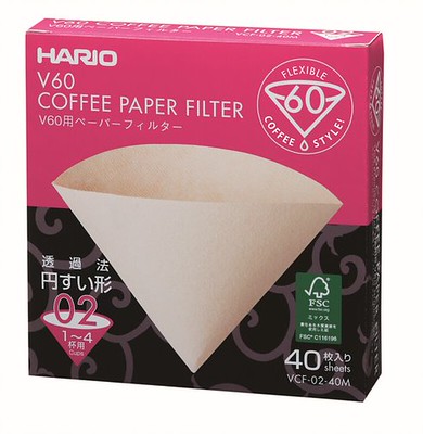 Hario 1-4 Cup Filters Box of 40